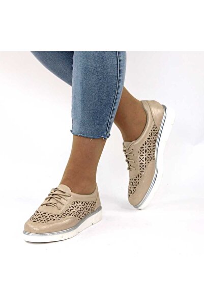 mm Women's shoes, casual, with thick sole, beige 7270-100-BEIGE