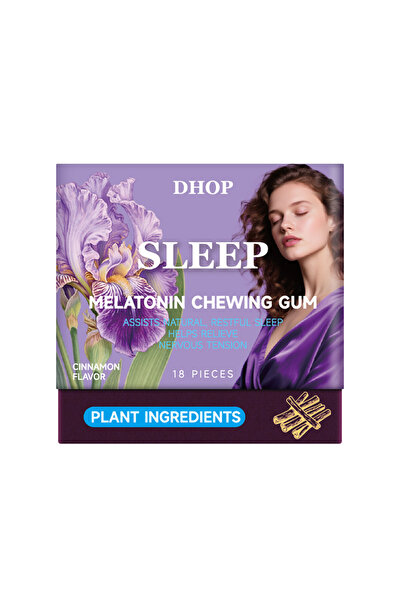 DHOP Sleep Melatonin Chewing Gum - Natural Restful Sleep Support & Nervous Te...