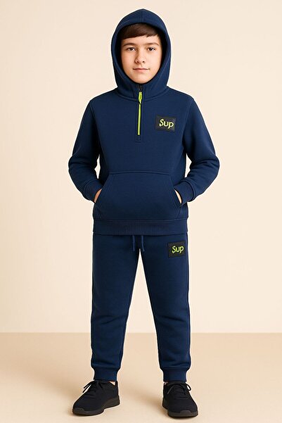 Mcrkids Unisex Hooded Zippers, 3 Thread Ş Fleece-Lined Thick Winter Embroider...