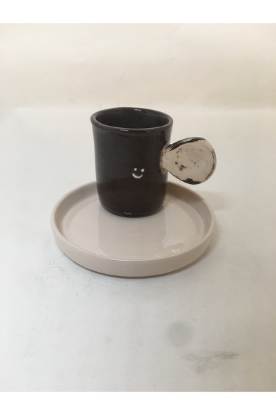 seramikanaz Handmade Ceramic Brown Coffee Cup