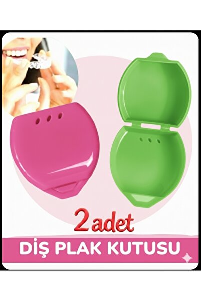 Vulli DİŞ PLAK KABI 2 ADET PROTEZ DİŞ PLAĞI SAKLAMA KUTUSU