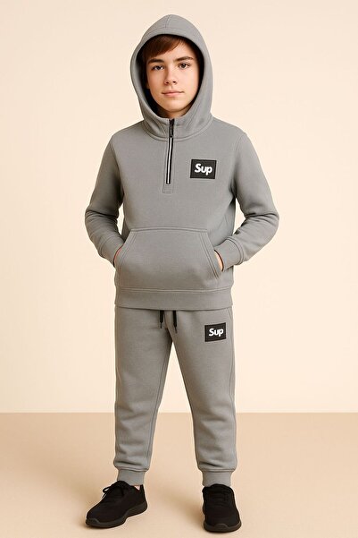 Mcrkids Unisex Hooded Zippers, 3 Thread Ş Fleece-Lined Thick Winter Embroider...