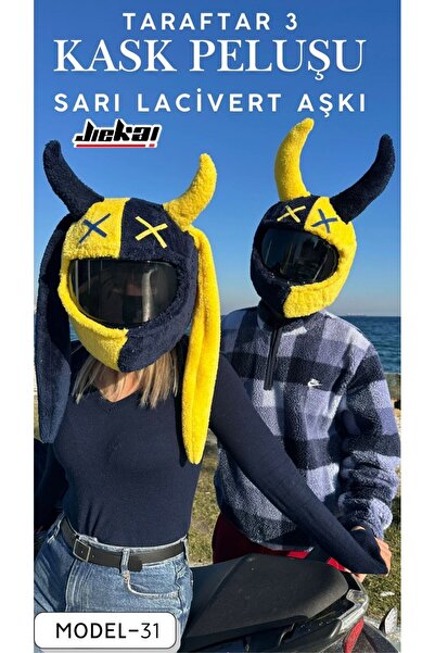 JİEKAİ (ÇİFT KOMBİNİ) KASK PELUŞU VE KASK KILIFI FB TEK EBAT TARAFTAR MODEL.