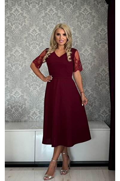 Afrodita Boutique Rochie Crina lunga bordo