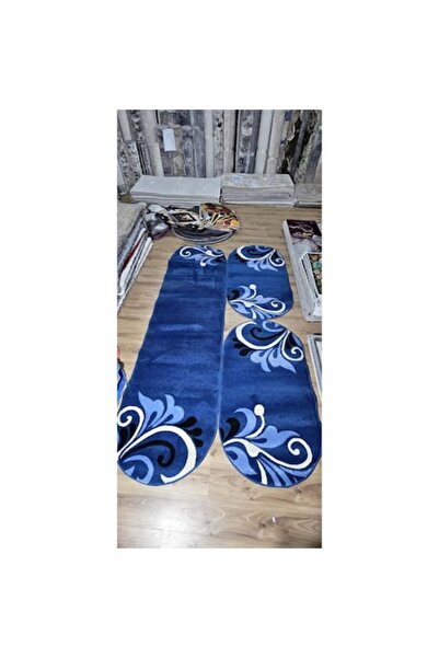 OEM Set of 3 Rugs Frize, Blue, 80x150cm, 80x300cm