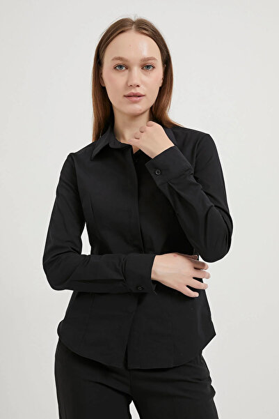 Modasultan Women's Slim Fit Stylish Transitional Long Sleeve Shirt with Pen D...