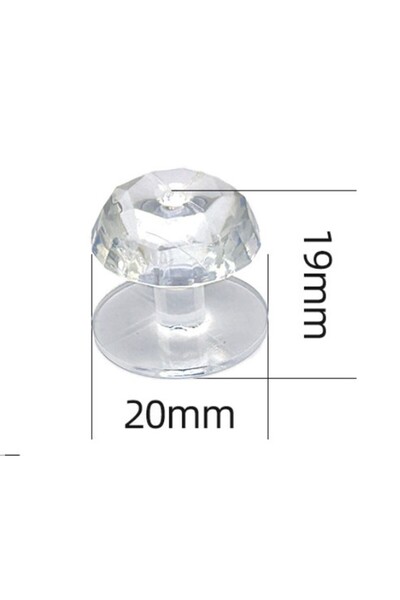 ARMESA 4 Pieces Multi-Purpose Adhesive Holder Button with Crystal Design