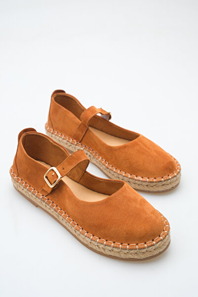 STARK SHOES Kadın Hakiki Deri Süet Baret Tokalı Espadril