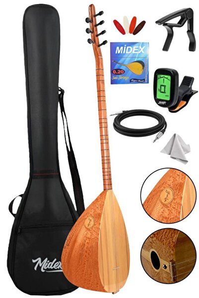 Yonka B-142U Uzun Sap Çınar Ağacı Gövde Kaliteli Gürgen Sap Saz Bağlama Seti