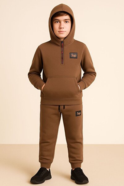 Mcrkids Unisex Hooded Zippers, 3 Thread Ş Fleece-Lined Thick Winter Embroider...