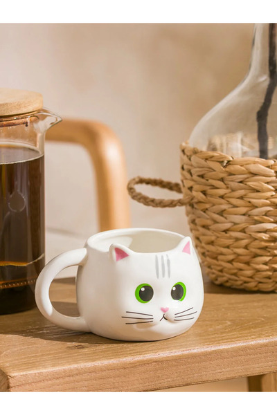 LC Waikiki Lcw Home Mixed Cat Figured Ceramic Mug 430 ml