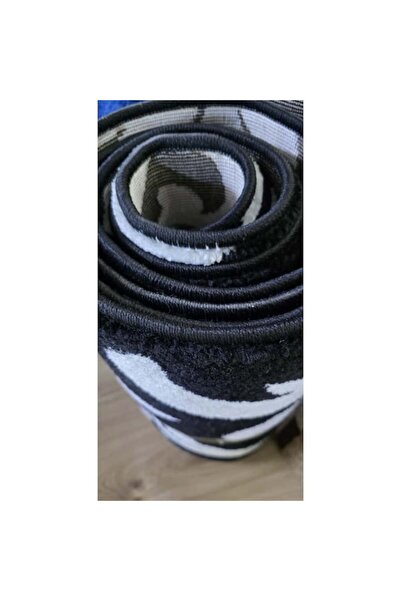 OEM Set de 3 covoare florale negru/alb