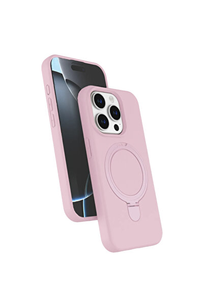 UnDePlus Apple iPhone 14 Pro Max Kılıf Slikon M-safe Şarj Uyumlu Silikon Stan...