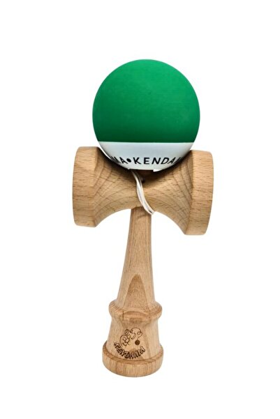 OEM Kendama din Lemn cu Bilă Verde Rubber Grip – Jucărie Skill Toy pentru Înd...