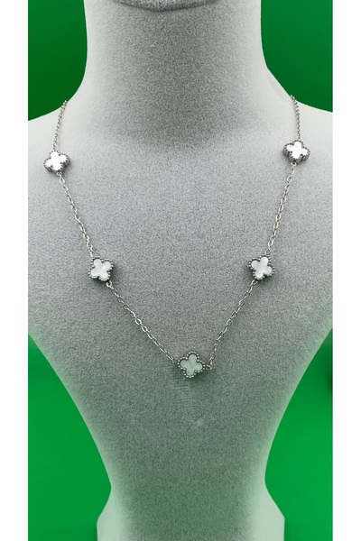 charmove ile kendinizi şımartın Gümüş Renk Minimal Yonca Desenli Çelik Kadın ...