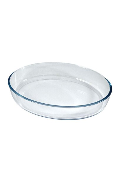 AVCI HOME MAKER صينية خبز زجاجية بيضاوية من هوم ميكر، سعة 3.2 لتر، قطر 34.9 ×...