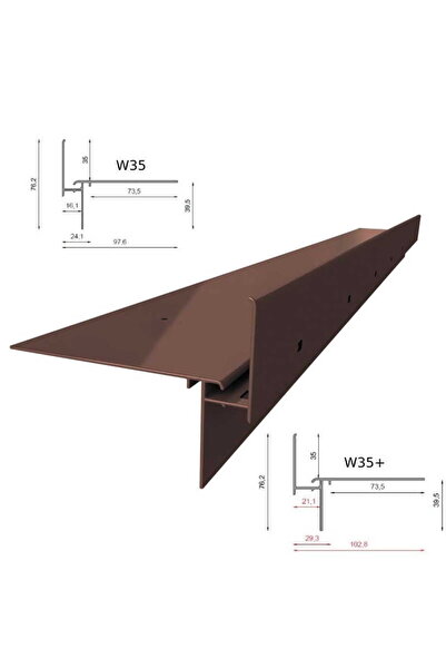 Renoplast W35 PLUS PROFIL PENTRU TERASE ȘI BALCOANE VENTILATE Bronz RAL 8019
