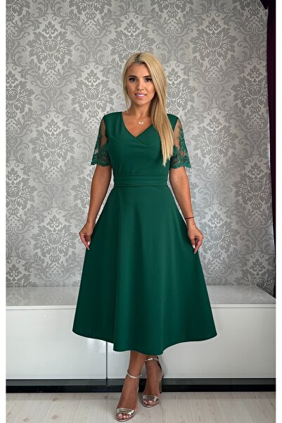 Afrodita Boutique Rochie Crina lunga verde