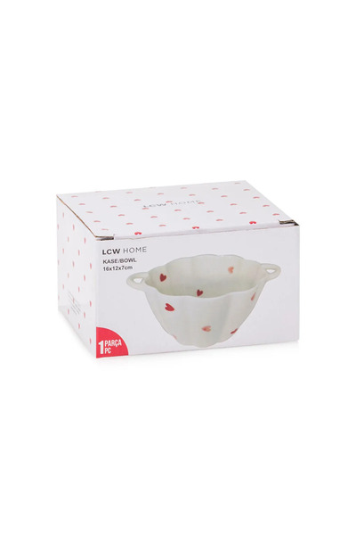 LC Waikiki LCW HOME Kalp Baskılı Seramik Kase 16 Cm