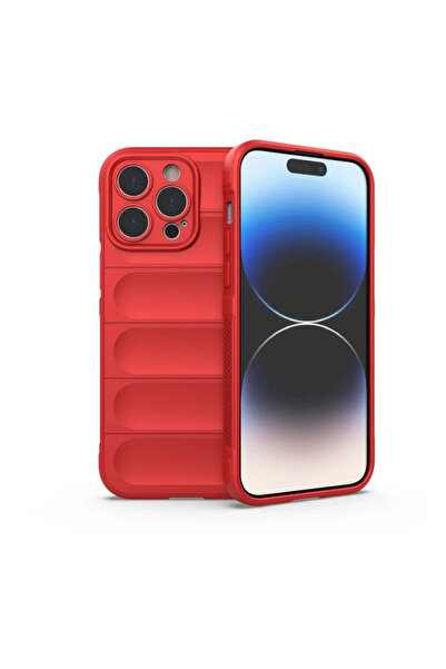 NewFace حافظة OZLSTOR لهاتف آيفون 16 برو من السيليكون الأفضل (115929) - أحمر