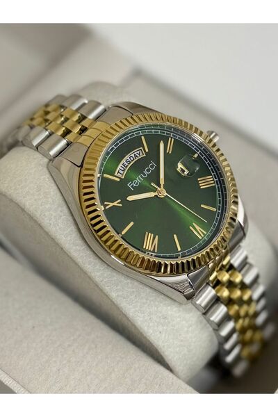 Ferrucci ERKEK KOL SAATİ METAL KASA - METAL KORDON 3 ATM SUYA DAYANIKLI