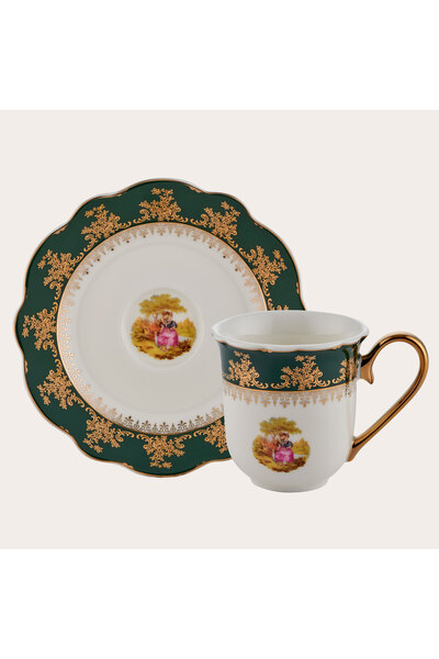 ROY KING WINTERLING PORZELLAN 23067-4 LADY GREEN 6'LI KAHVE FİNCANI