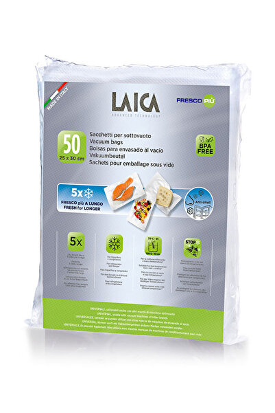 LAICA Vacuum Food Bags VT3510, 25x30 cm, 50 bags
