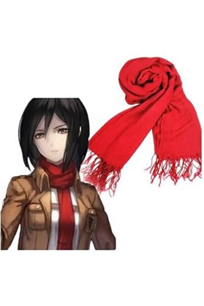 Generisch Kraja Scarf Red for Costume Mikasa Ackerman Cosplay