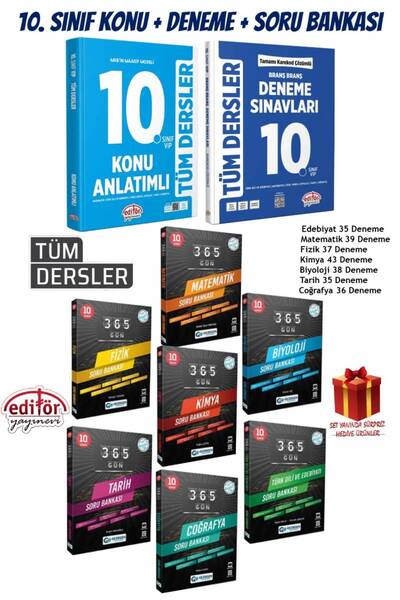 Editör Yayınevi 2026 Editör Yayınları Tüm Dersler Konu Anlatım+10. Sınıf Dene...
