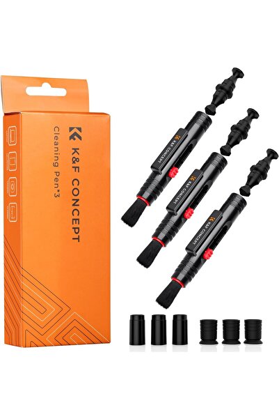 K&F CONCEPT Lens-Cleaning Pen *3 Double Sided Carbon Tip for DSLR Cameras, Le...