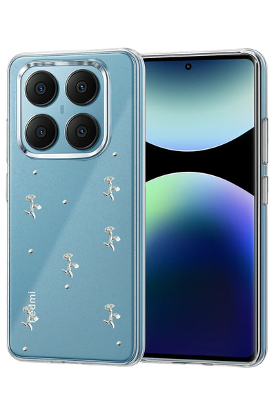 NewFace 1611047747 غطاء Xiaomi Redmi Note 14 Pro 4G بنمط الفيونكة - (164710) ...