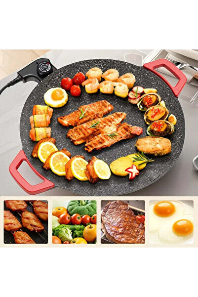 Sanlux Plita electrica Coreeana, rotunda – 36 cm, 1800W, antiaderenta