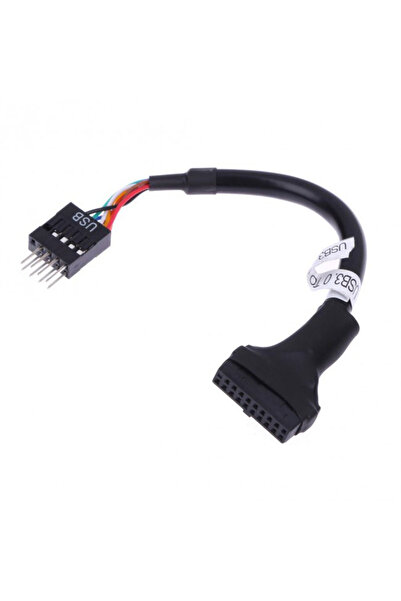 Leonpro كابل محول USB 2.0 ذكر إلى 19 سن USB 3.0 أنثى بطول 15 سم