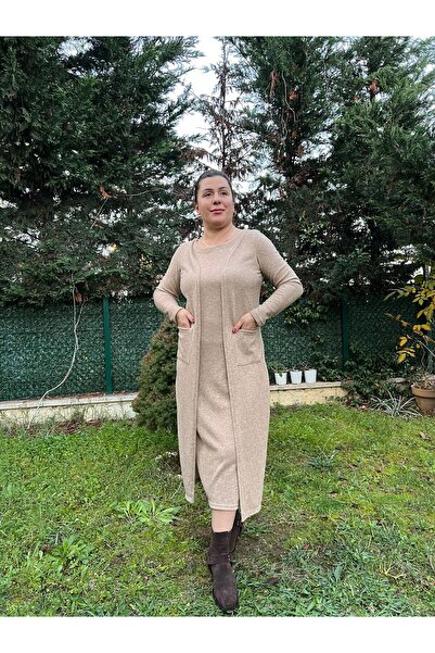 MJORA Yumoş Kumaş Tek Parça Hırkalı Elbise