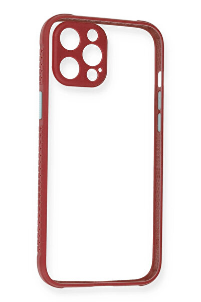 NewFace حافظة OZLSTOR لهاتف iPhone 12 Pro من السيليكون الشفاف (83921) - فوشيا