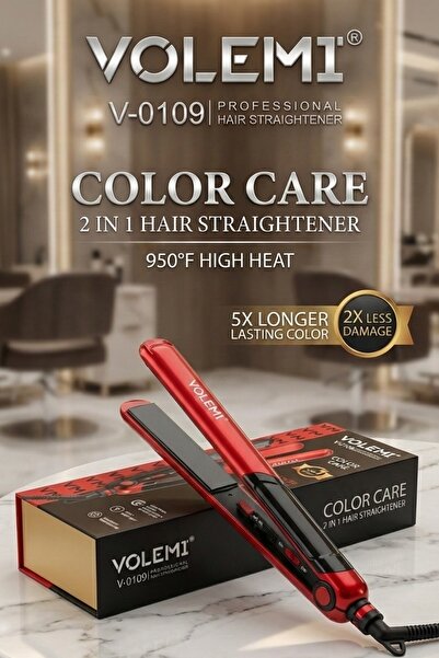 VOLEMİ Volemı ®   V-0109 Hair Straightener + Toast Model Maker – Dual-Functio...