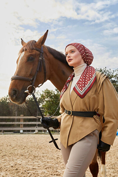 LuvenSara Oskar Scarf - Fall Red