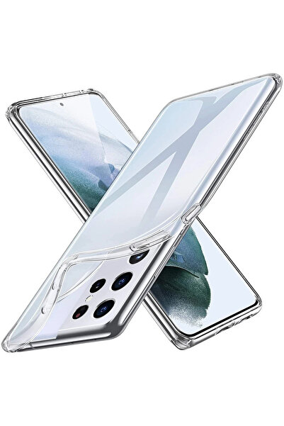 NewFace حافظة OZLSTOR لهاتف سامسونج جالاكسي S21 الترا فاخرة (95136) سيليكون شفاف