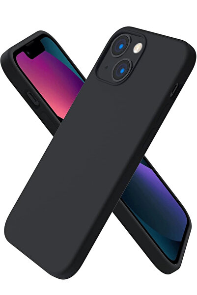 NewFace حافظة OZLSTOR لهاتف iPhone 13 Mini من السيليكون الأول (82245) - أسود