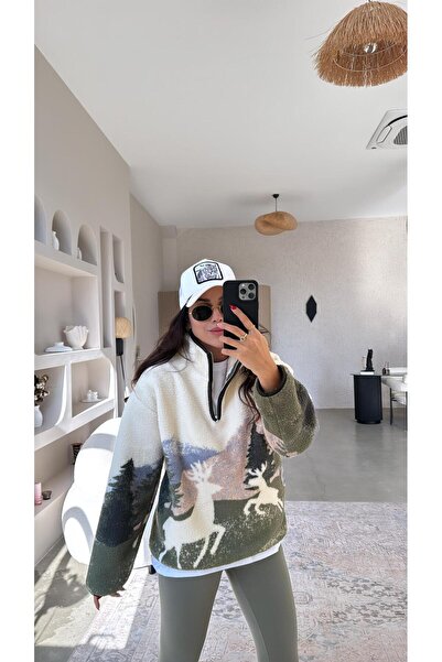Buket Teke Oys Model Geyikli Φλις Φούτερ