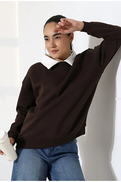 DİES Kadın kahverengi 3-iplik sweatshirt