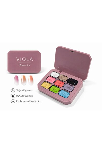 VIOLA BEAUTY PAINT OMBRE JEL PALETİ SETİ (KALEM TUTUCULU OMBRE SÜNGERİ İLE Bİ...