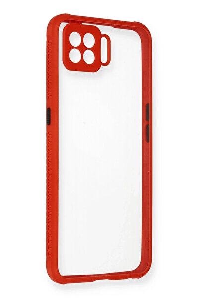 NewFace 1613209747 حافظة رينو 4 لايت من السيليكون الشفاف (200932) - أحمر