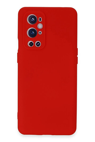 NewFace حافظة OZLSTOR One Plus 9 Pro من السيليكون المخملي الداخلي (83417) - أحمر