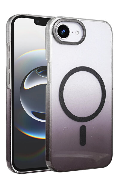 NewFace 1614445747 غطاء آبل آيفون 16E اللامع متوافق مع ماج سيف (164544) - أسود