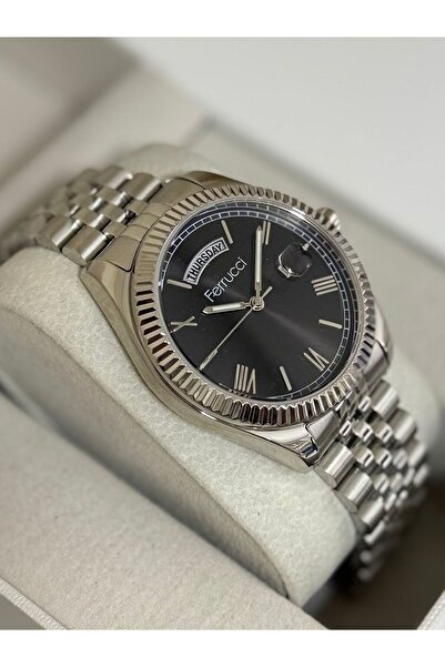 Ferrucci ERKEK KOL SAATİ METAL KASA - METAL KORDON 3 ATM SUYA DAYANIKLI