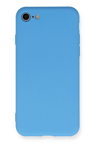 NewFace 1613131747 حافظة آيفون 7 من السيليكون المخملي الداخلي (123131) - أزرق