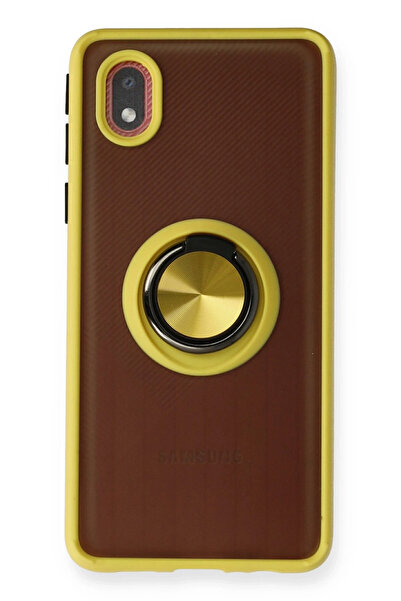 NewFace غطاء حماية سيليكون لهاتف سامسونج جالاكسي A01 كور من OZLSTOR مع حلقة م...