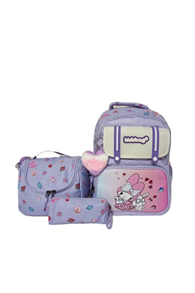 Alanç Gift Kawaii Korean Style Lilac Girl's Orthopedic Primary School Backpac...