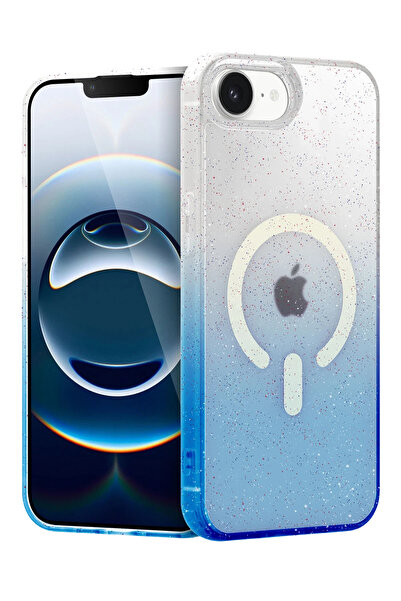 NewFace 1613154747 غطاء آبل آيفون 16E بوميل شايني ماج سيف (115431) - أزرق